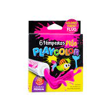 TEMPERA PLAYCOLOR X 6 COLOR FLUO