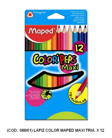 LAPIZ COLOR MAPED JUMBO X 12 LARGO