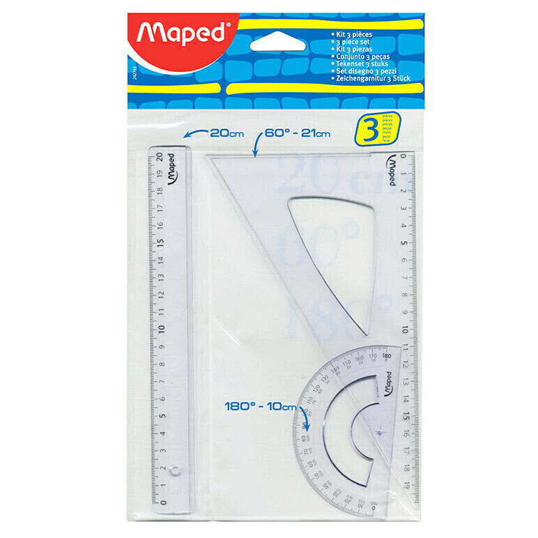 CONJUNTO GEOMETRICO MAPED 3PZAS 20 CM