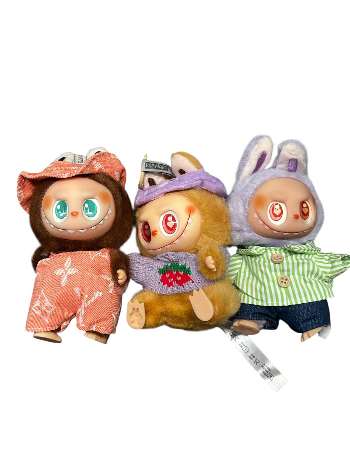 llavero labubu con ropa sin caja