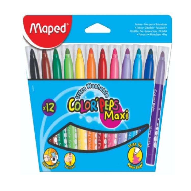 MARCADOR MAPED JUMBO X 12 COLORES