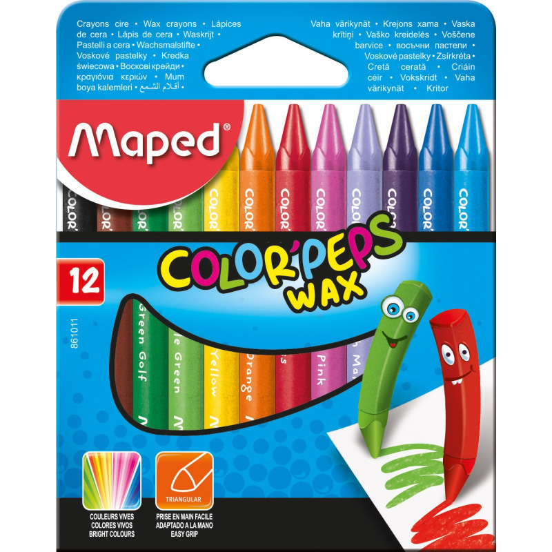 CRAYON PLAST. MAPED X 12 COLORES