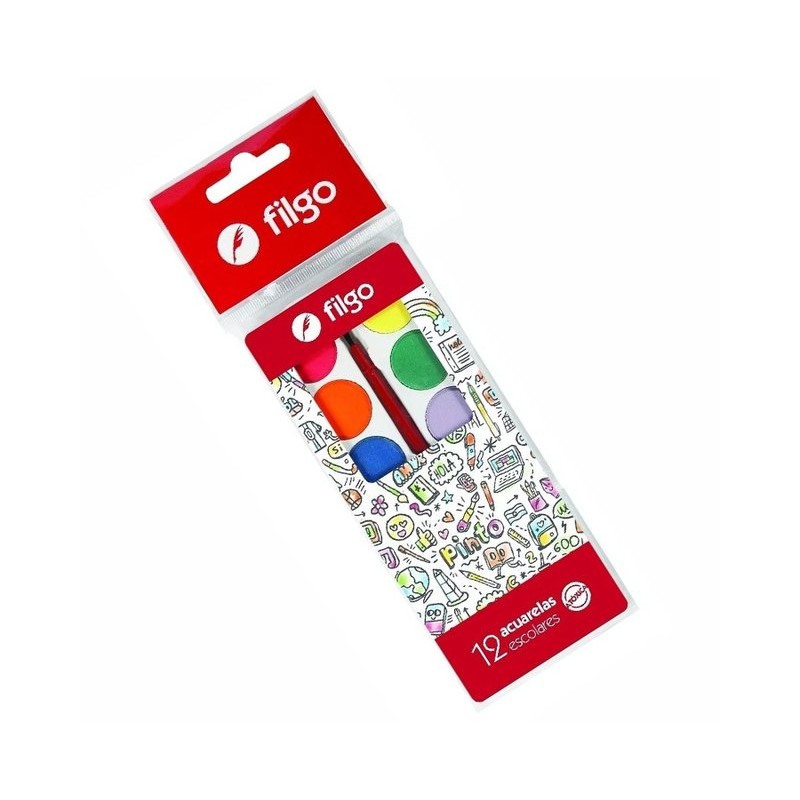 ACUARELA FILGO X 12 COLORES PINTO