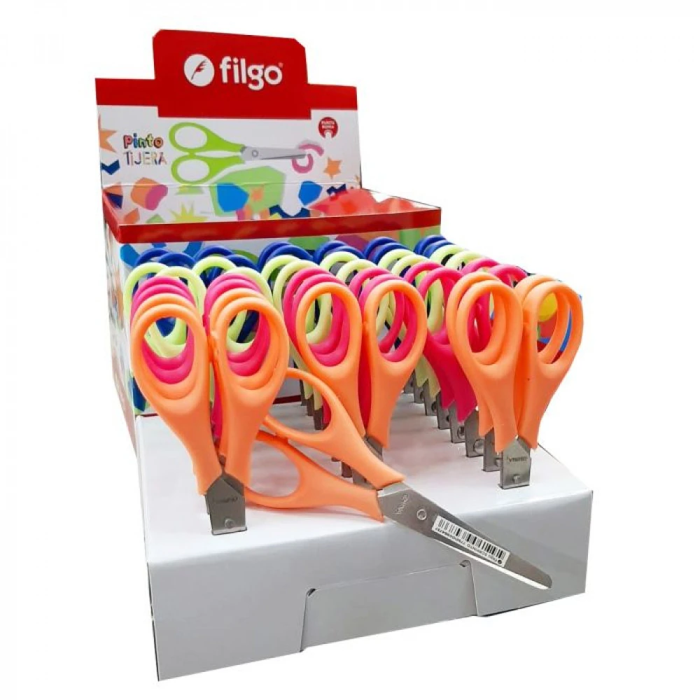 TIJERA ESCOLAR FILGO PINTO CAJA X 24