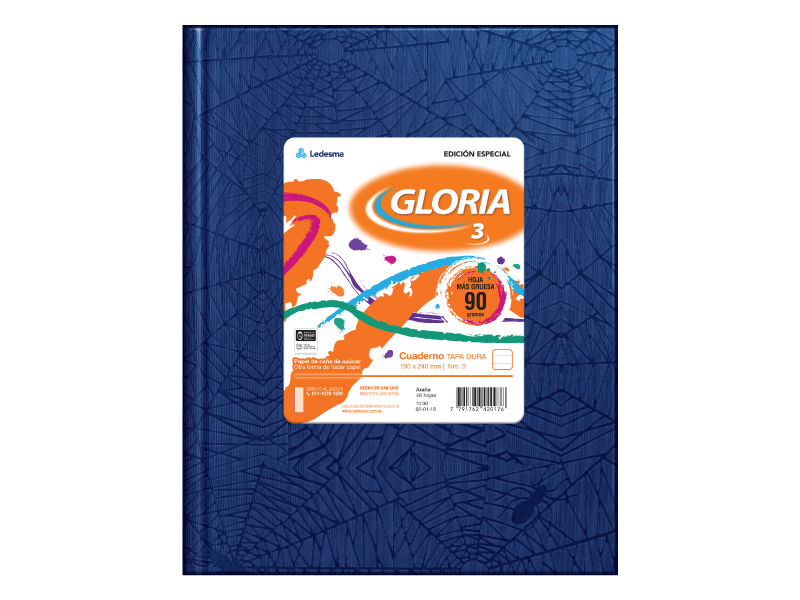 CUADERNO GLORIA T/DURA  X 100