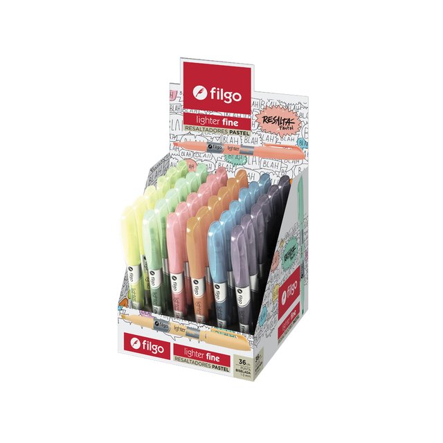Resaltador LIGHTER FINE / Display 36 pastel filgo
