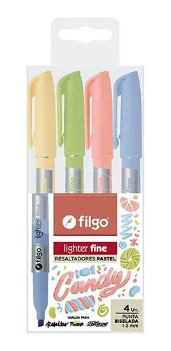 Resaltador LIGHTER FINE / Estuche 4  pastel filgo