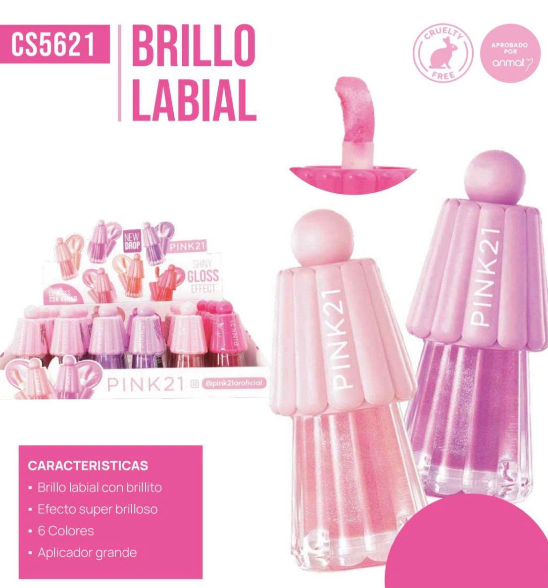 brillo labial shiny gloss efect pink 21  cs5621