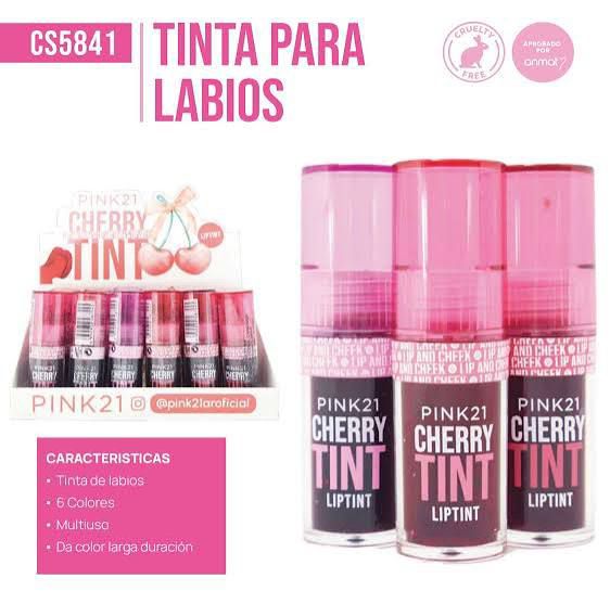 tinta de labios cherry tint pink21 cs5841