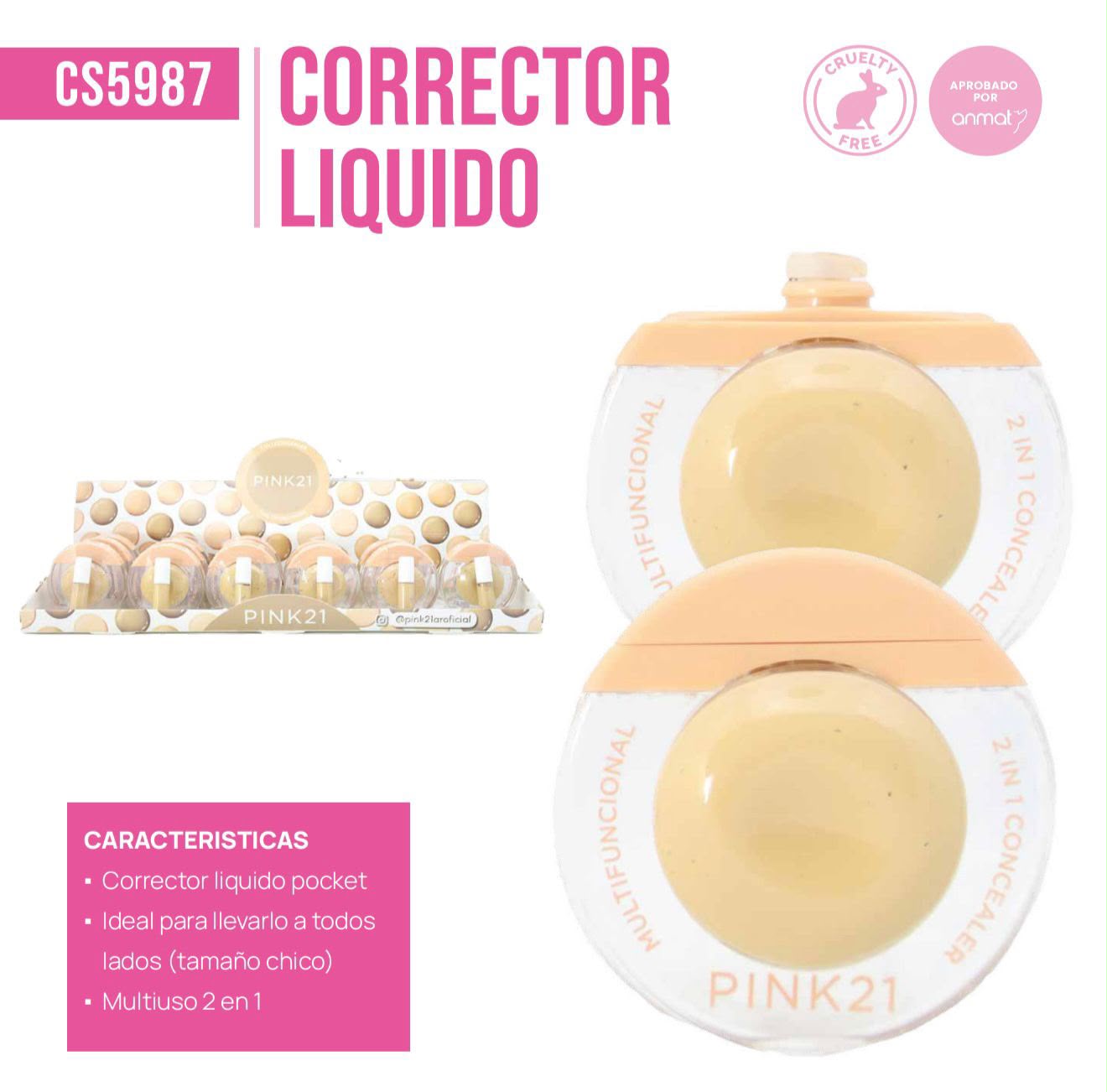 corrector liquido pink21 cs5987