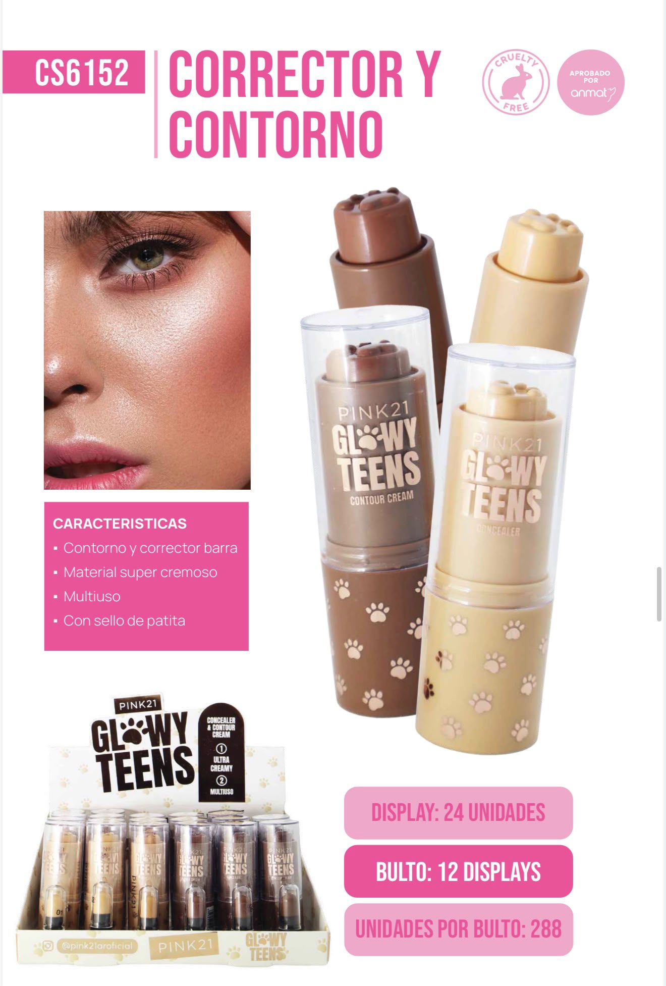corrector y contorno pink21 cs6152